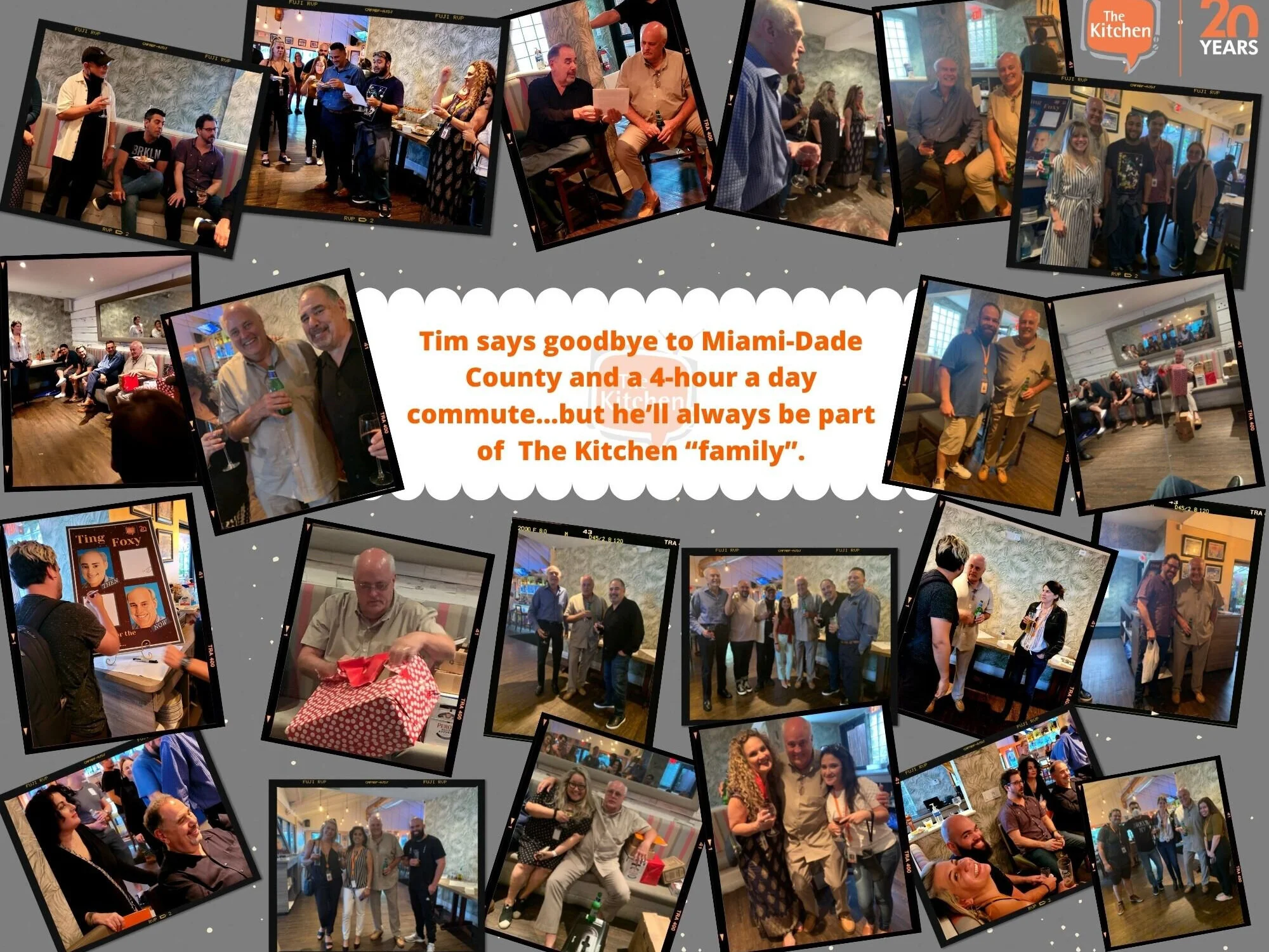 Celebrating Tim's new life adventure, away from Miami-Dade County!