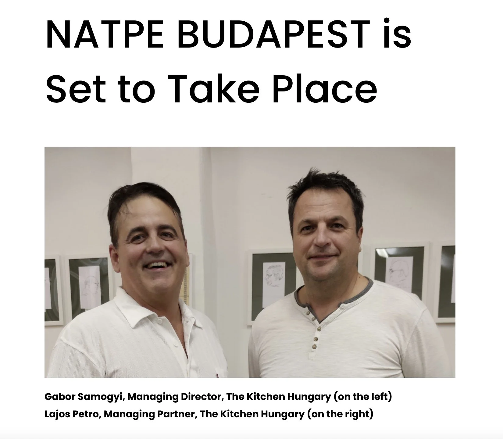 Take a look at this article by EGA on The Kitchen Hungary attending NATPE Budapest this year!