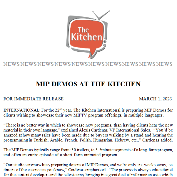 MIP Demos at The Kitchen!