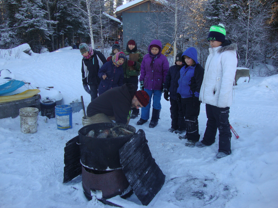 Eagle School students learn about cooking food for dogs.