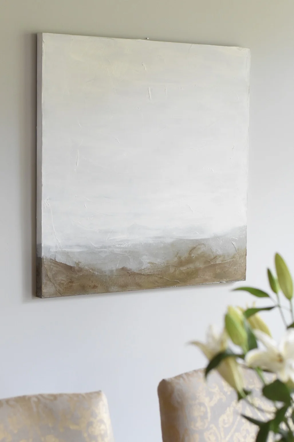 Large abstract painting by Delie Putnam.
