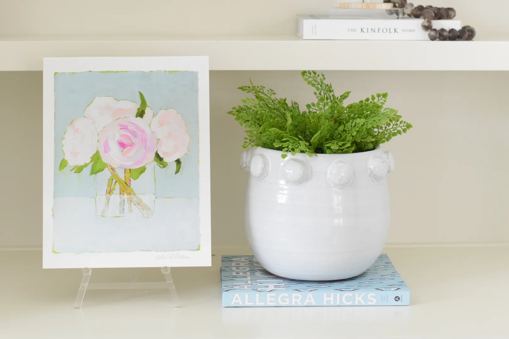 Floral wall art painting.