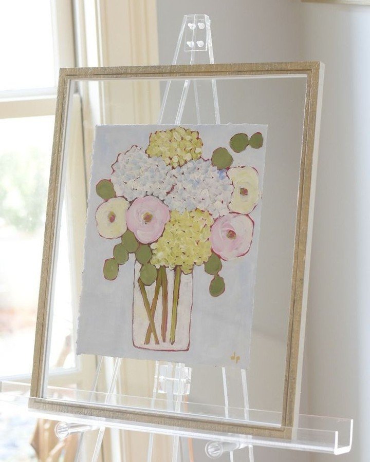 𝗙𝗹𝗼𝗿𝗮𝗹𝘀 𝗼𝗻 𝗮 𝗙𝗿𝗶𝗱𝗮𝘆! ⁣
⁣
14&rdquo;x11&rdquo; floral art framed in a white 20x16 floating frame.⁣
⁣
I hope you have the best weekend. XO