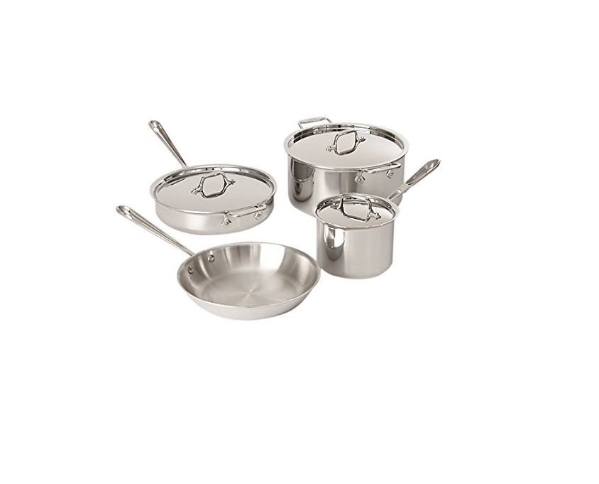 All-Clad Stainless Steel 7 Piece Cookware Set — Bedeyea