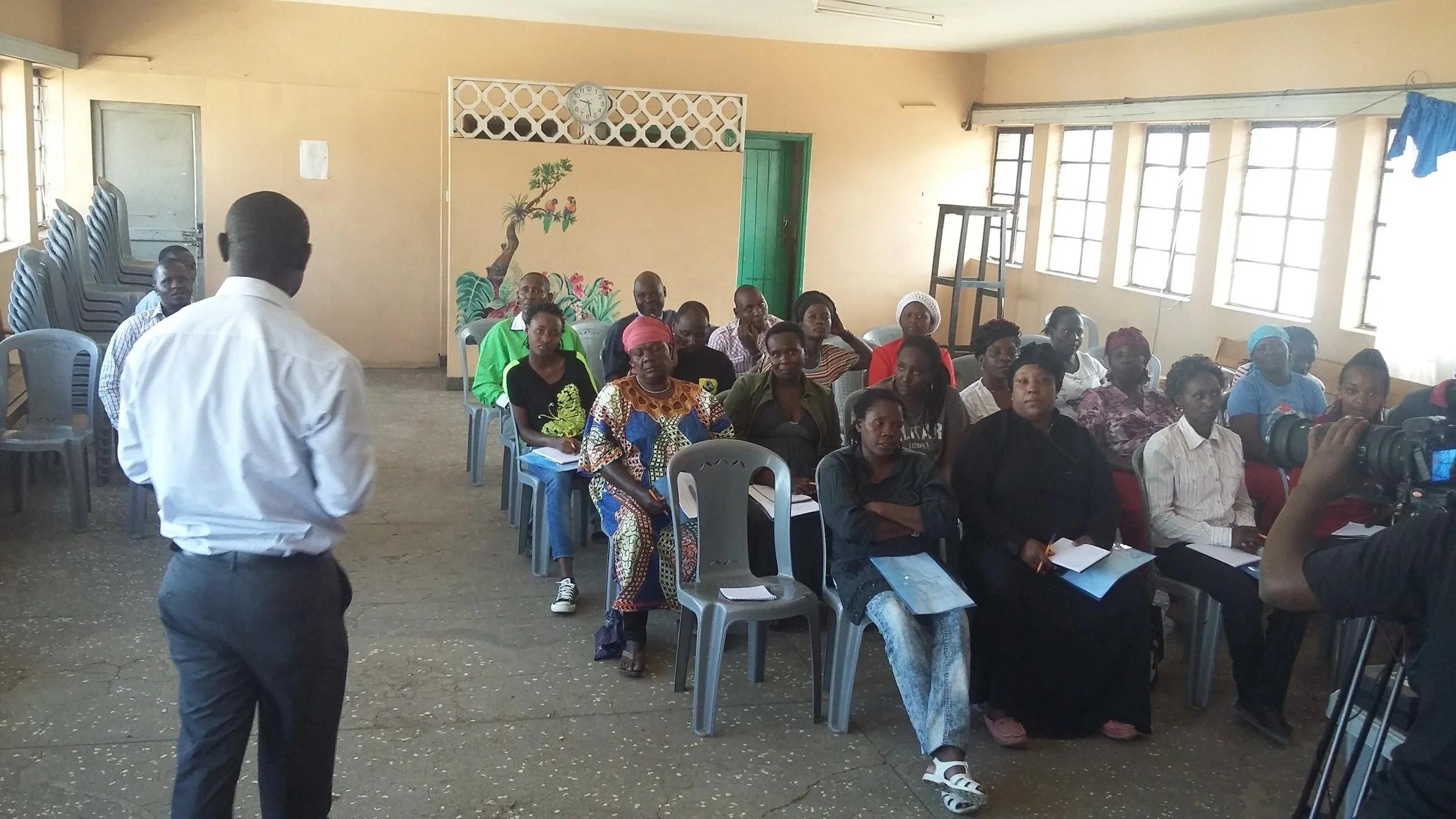 Participants and the Food safety and handling training held in Mathare