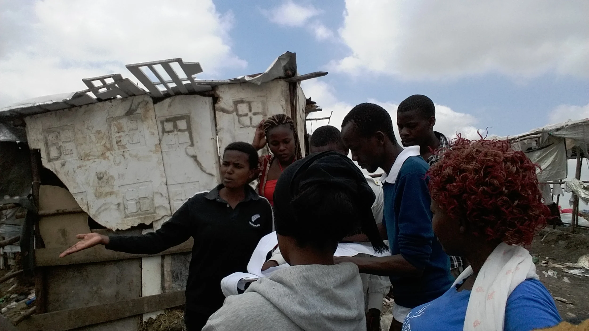 The Mukuru Kwa Reuben profiling team, maps out structures and services in the settlement.
