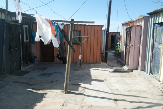 Courtyard in Sheffield Road after reblocking
