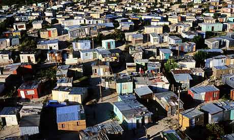 Khayelitsha township in Cape Town, one of South Africa's largest and fastest growing informal settlements. Photograph: Per-Anders Pettersson/Getty Images