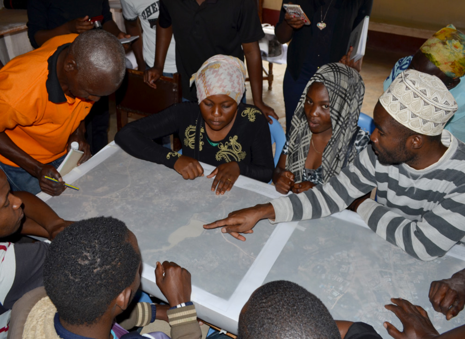 Community orientation to maps © Nahashon Mokua