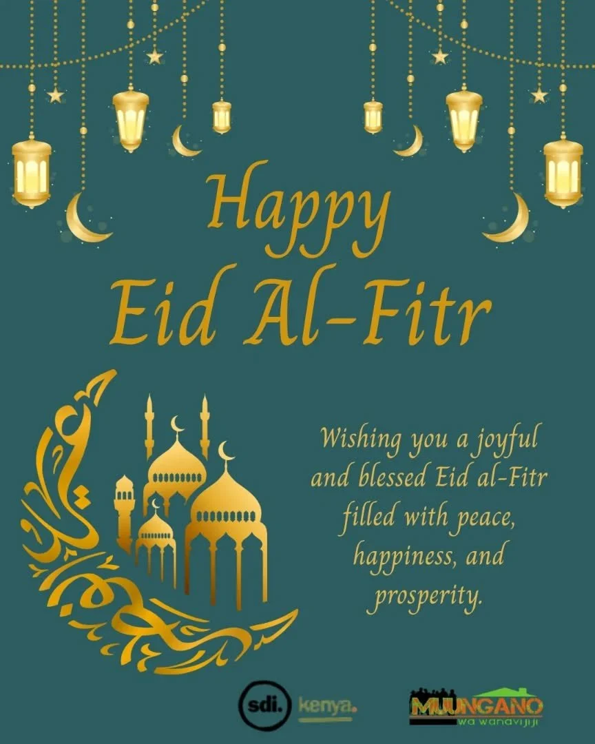 Happy Eid-Ul Fitr from Muungano wa Wanavijiji and SDI Kenya. 🌙✨️