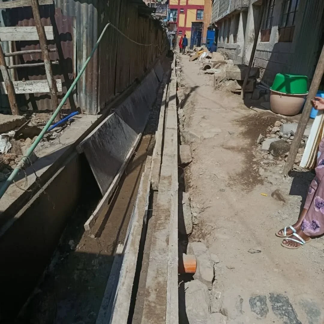 The Mahira drainage project is currently in its final phase, with drainage covers being constructed and the final slabbing works ongoing. The works have steadily progressed, focusing on strengthening and completing the structure to ensure durability 