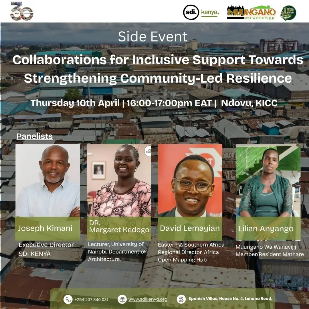 Ndovu ni kuu, and so is the voice of the community.

What happens when lived experiences meet data, and grassroots action meets academia?

Join us today at KICC Tent 3: Ndovu for a powerful, no-filter conversation on making informal settlements visib