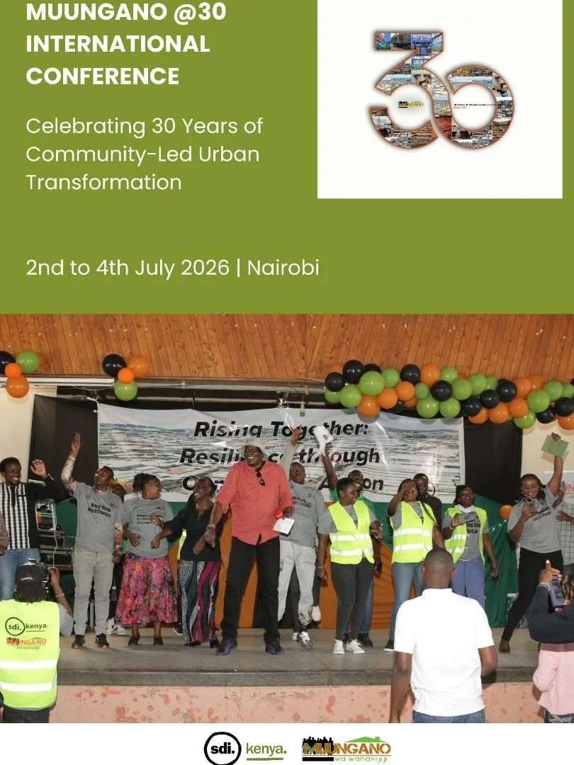 30 years, numerous neighbourhoods, one unstoppable movement.

This July, Nairobi hosts leaders, practitioners, and community builders for the Muungano @30 International Conference, a moment to reflect, celebrate, and plan bold, inclusive urban future