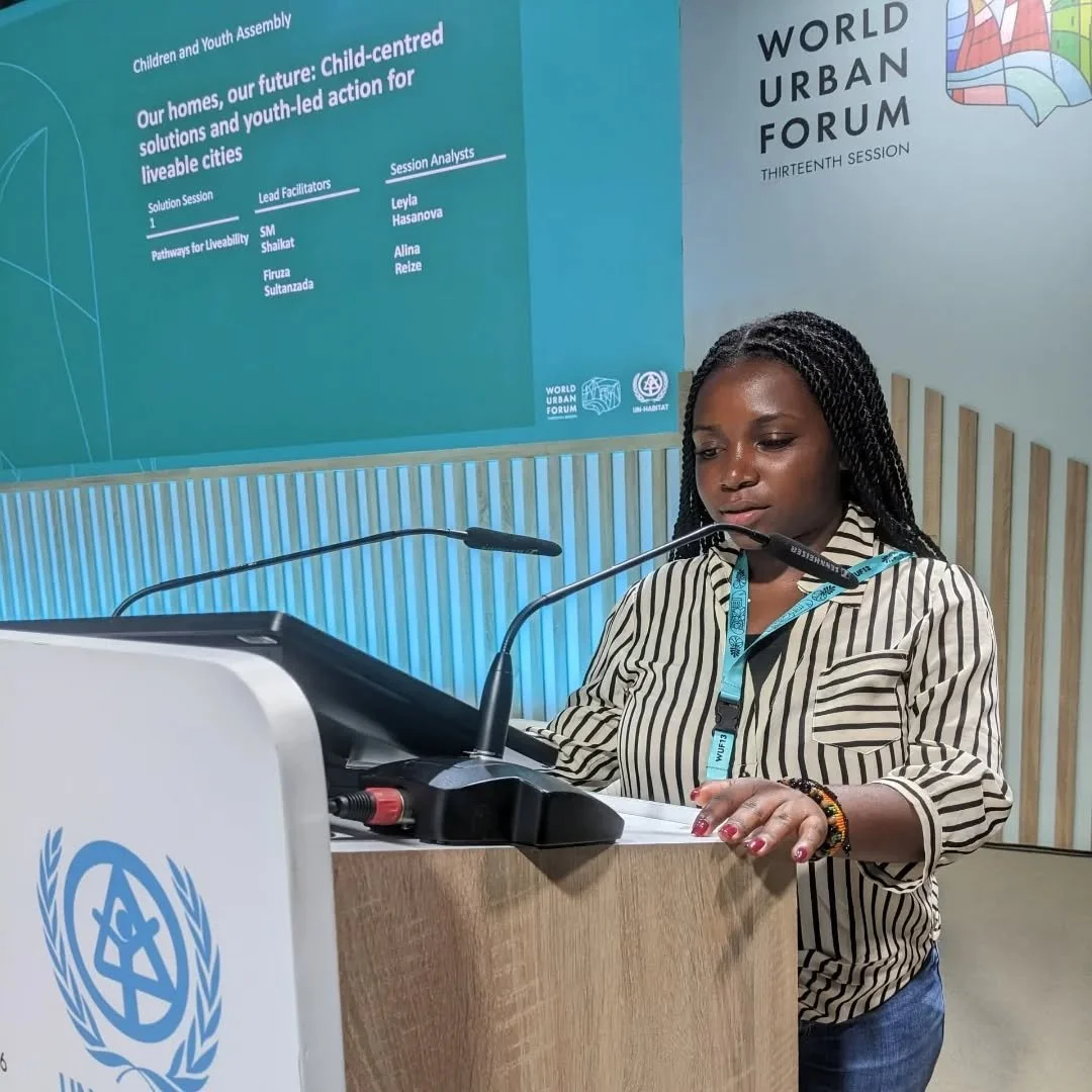 At the World Urban Forum 🌍✨, we are proud to see youth leadership and community voices taking center stage in conversations on housing, climate justice, clean air, safe and resilient cities, and community-led development.

Anne&rsquo;s active partic