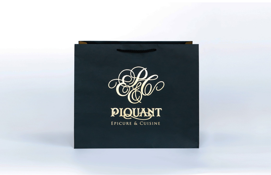 Piquant Carry Out Bag with Logo Front