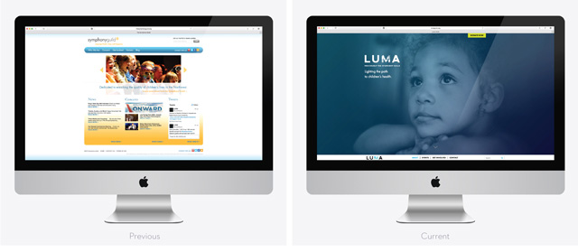 LUMA Benefit Concert Website Before and After