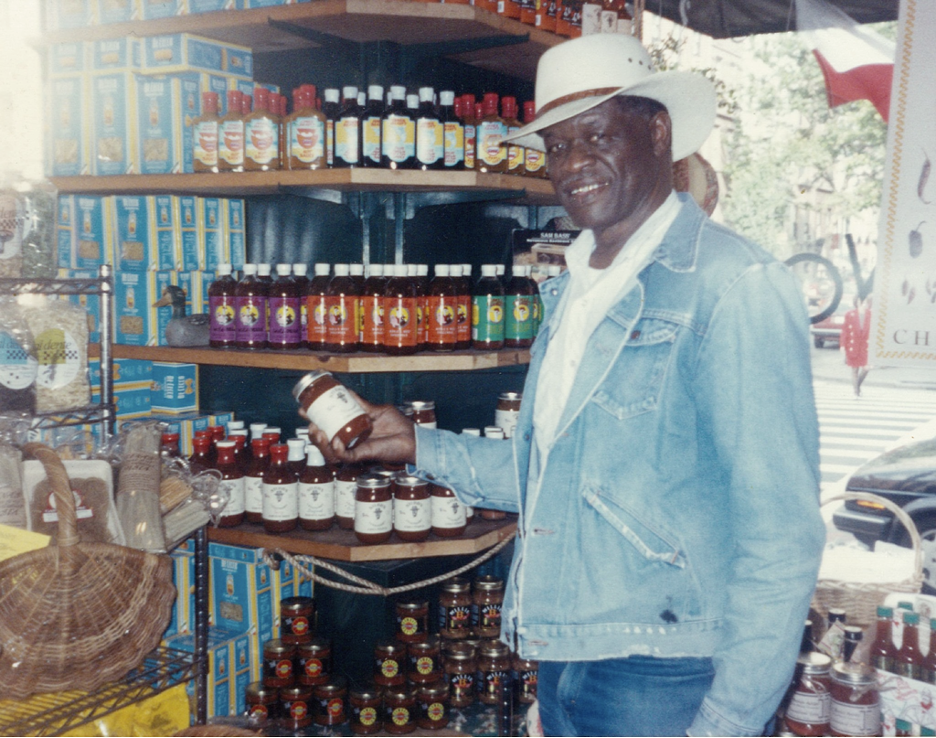 Christopher B. Stubblefield with his original, legendary barbecue sauce (Image Courtesy of  Stubb’s Facebook )