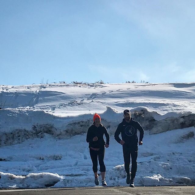 Got my safety hat and my security guard to run with me today.