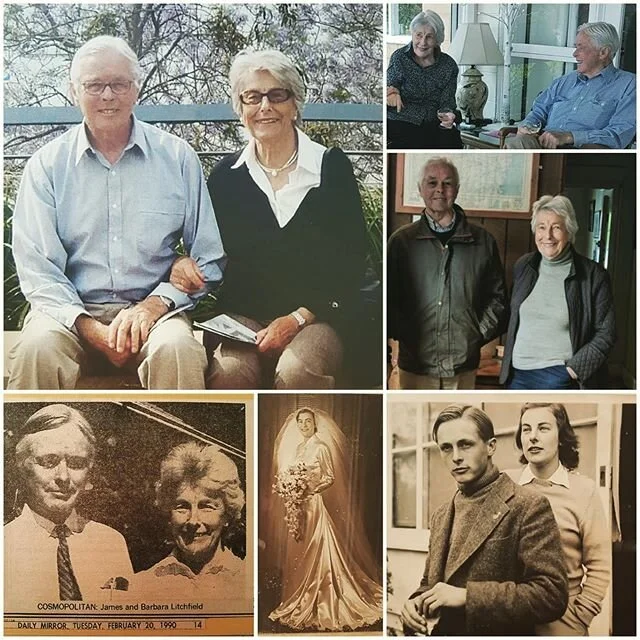 Happy 70th Anniversary to the fourth generation of the Litchfield family at Hazeldean - James and Barbara Litchfield!! What an amazing and inspiring couple they are 💜
Top right taken last Xmas, bottom right not long after they first met, while still at school! 🥂#hazeldeanlitchfield #proudfamily #legends