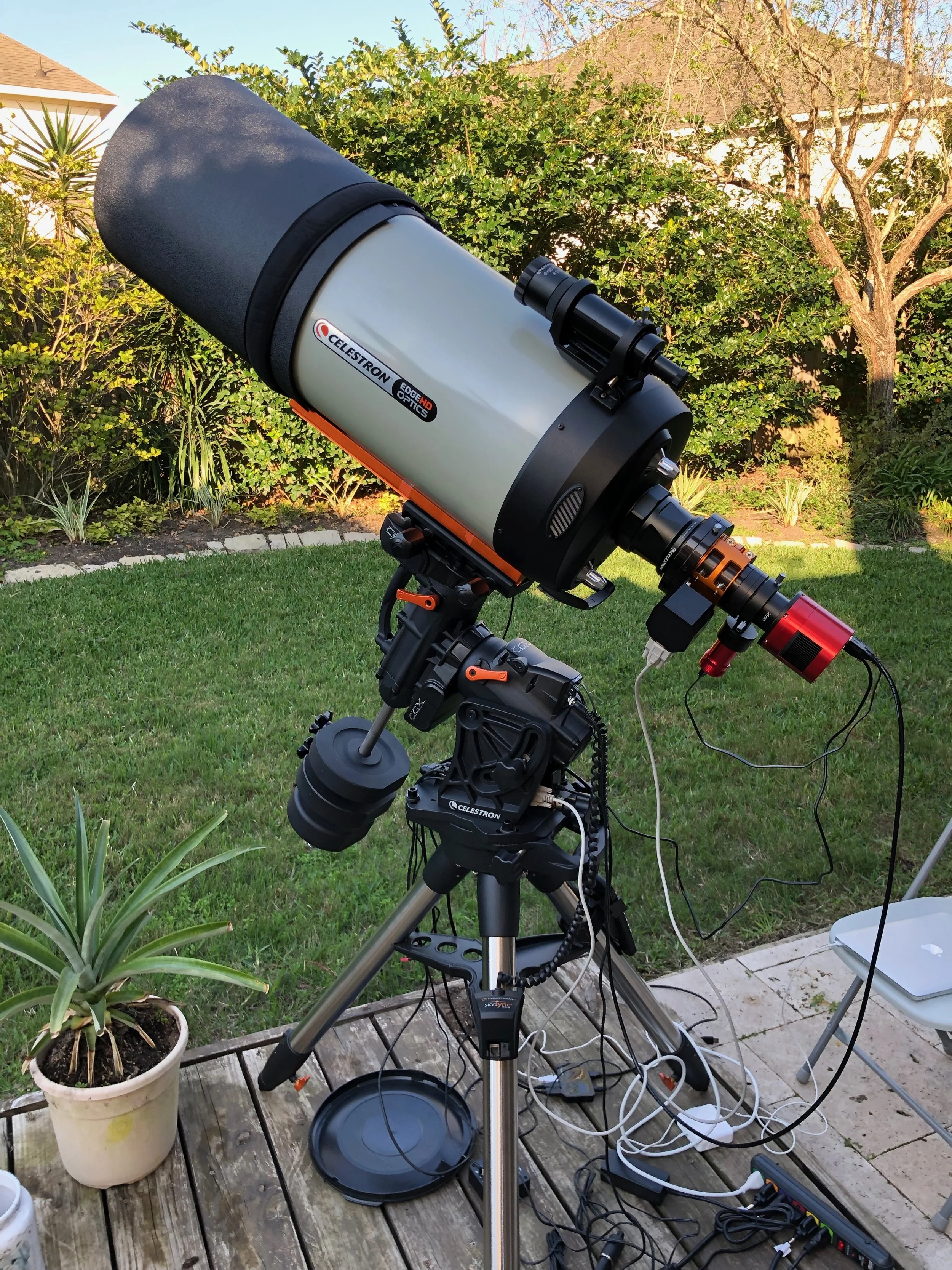 The final scope setup all connected together and ready to go.