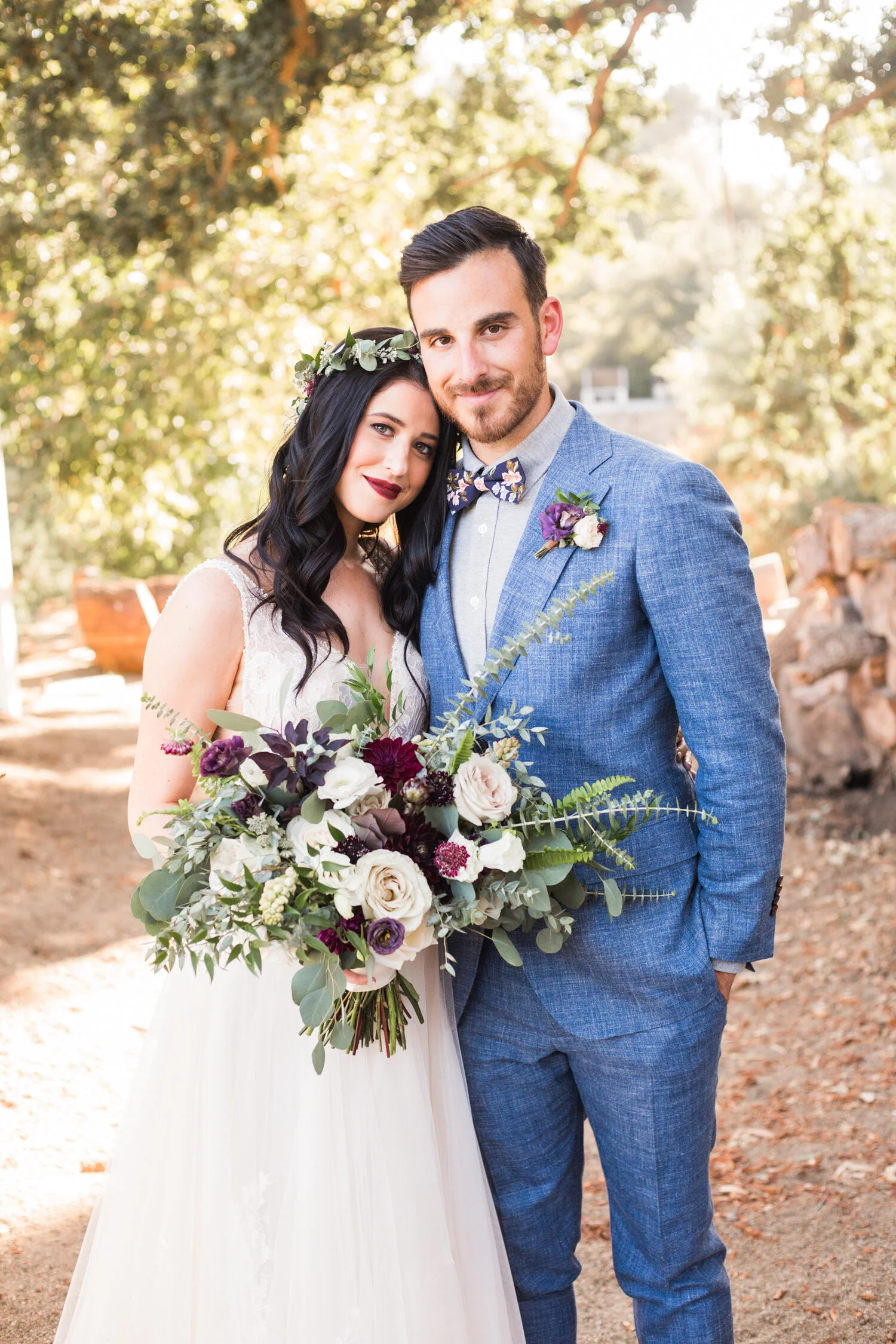 Boho wedding couple