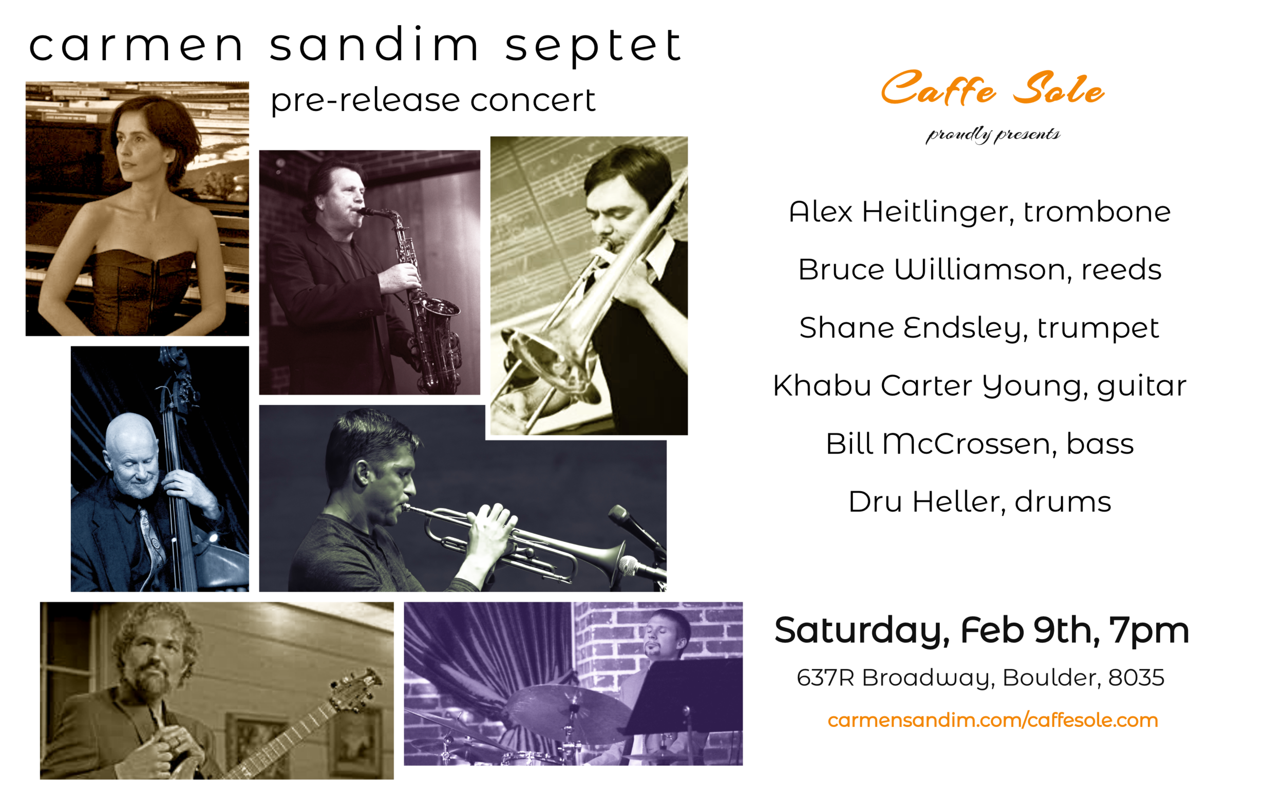 Carmen Sandim Septet @ Caffè Sole