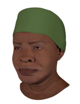 3D Model of Harriet Tubman's head by Jose Sanez, 3D Artist. To be used in animations projected on the planetarium dome.