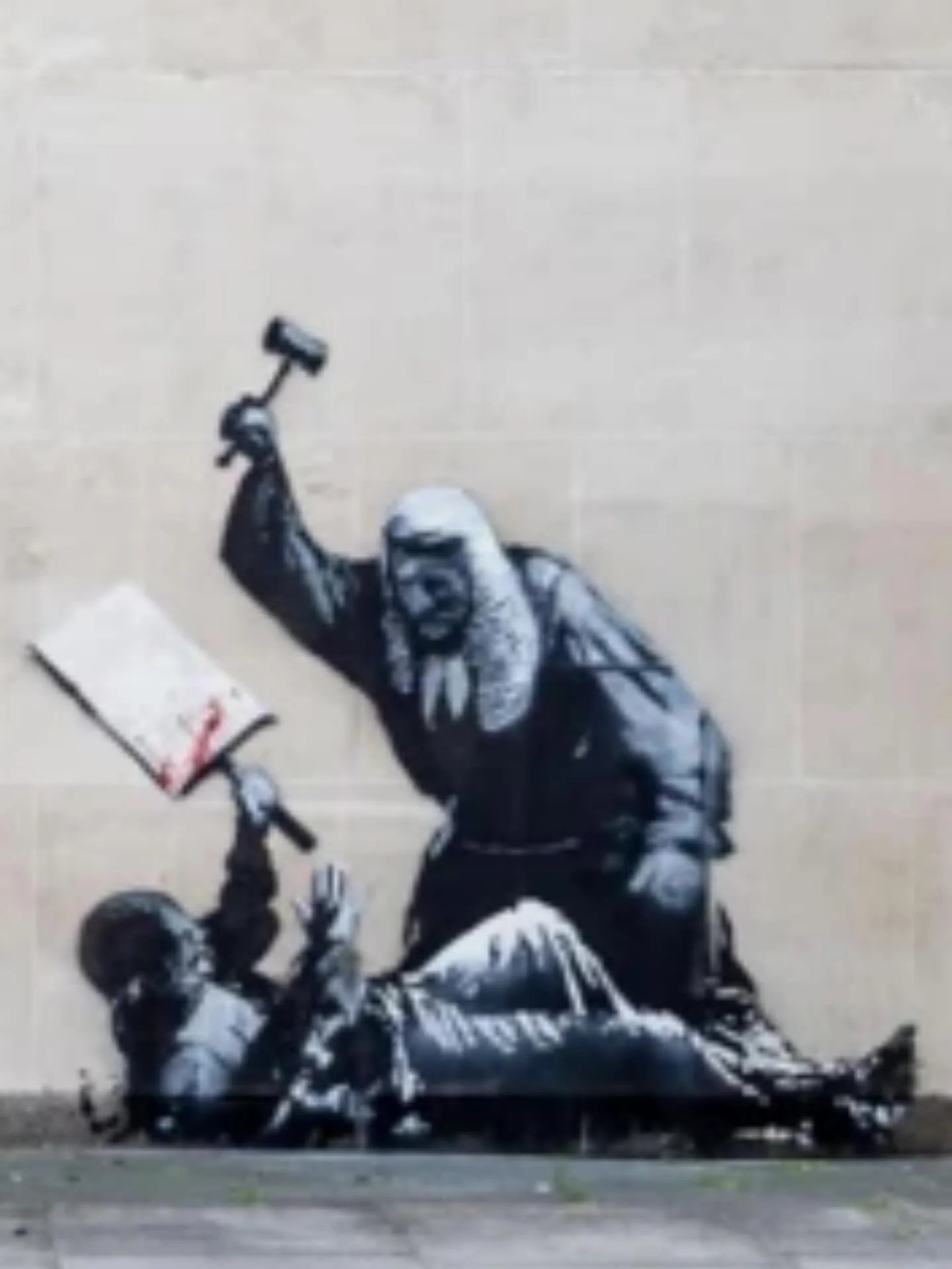 Overnight Banksy on the wall of London&rsquo;s Court of Justice. The Law and Free Speech. Genius, perhaps his greatest!