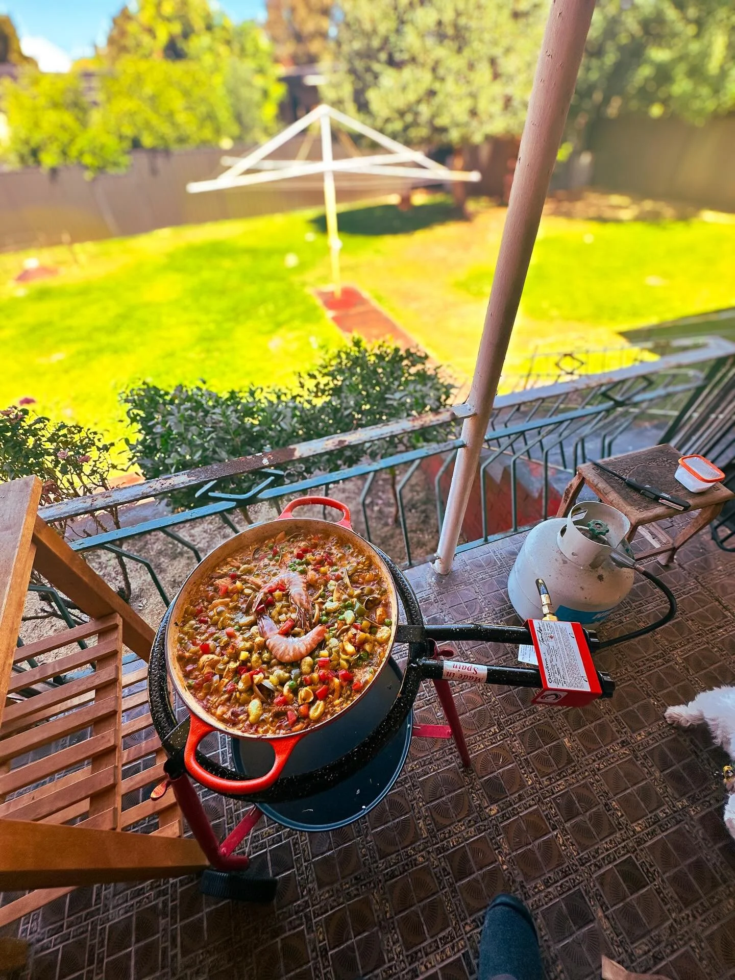 Just another genuine New Season Paella in the Suburbs of Oz!!! Elvis cooks this gem from a thousand years of Spanish tradition.