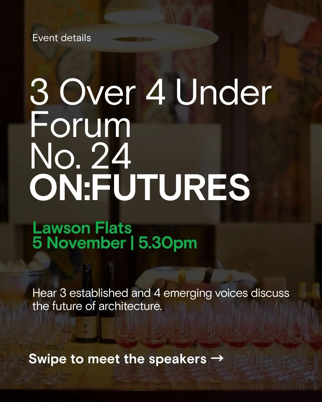 Should be a cracker&hellip;honoured to be beside these great speakers on Futures&hellip;pivotal moments for so many creative professionals @architects_wa