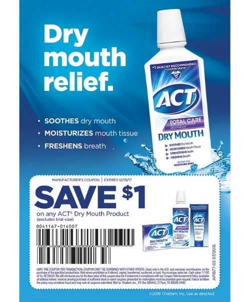 Act Mouthwash Coupon Pad