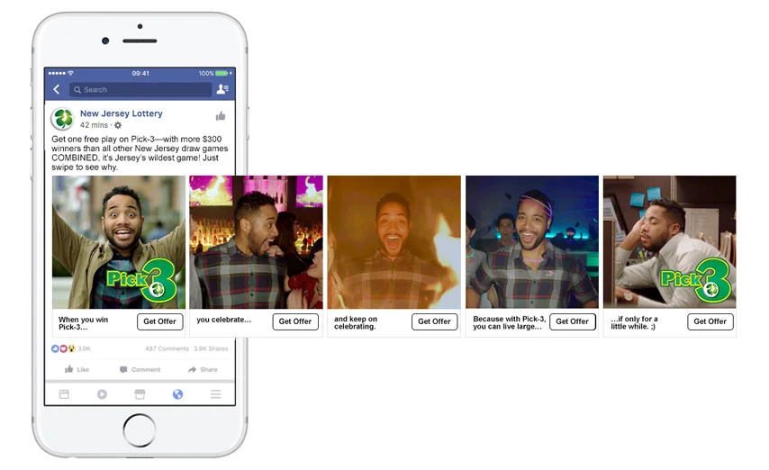 Pick 3 - Facebook Video Carousel