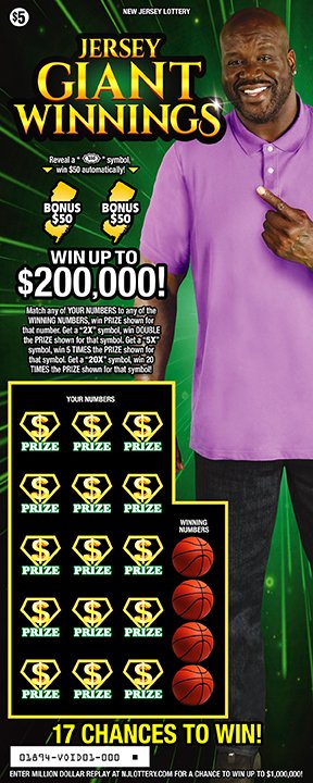 Jersey Giant Winnings Scratch-Off