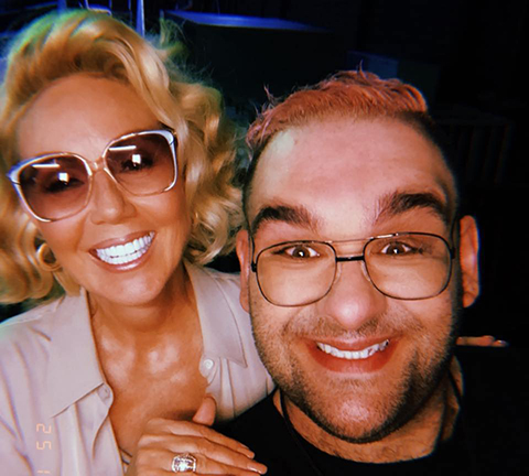 Adem posing with his Queen, Balkan Pop legend LEPA BRENA, January 2019.