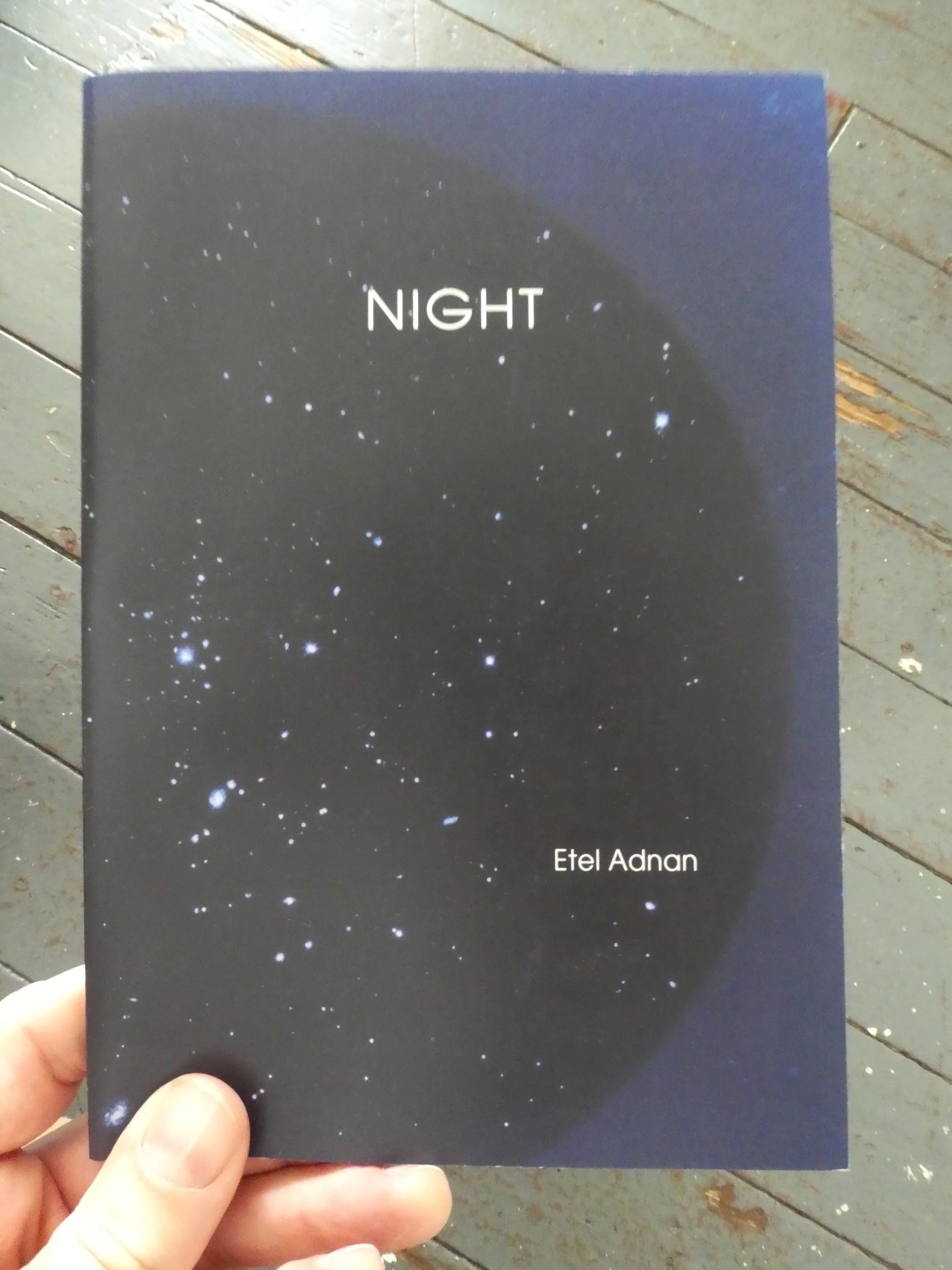 Night, poems by Etel Adnan, Nightboat, 2016
