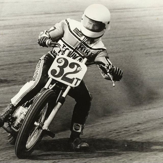 We were saddened to hear that local legend Mike Dennis passed away yesterday morning. Not only did he shred on dirt he slayed on stage with his band The Deadcats. The second picture is Mike with his Astro and GP world champ Steve Baker at Hannegan Sp