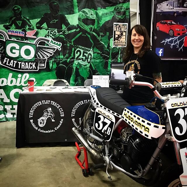 Before the storm! We&rsquo;re set up at the Vancouver @themotorcycleshows. Come check us out🤙