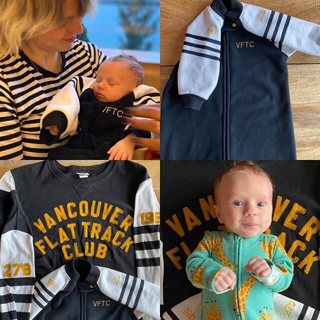 We&rsquo;re breeding &lsquo;em young around these parts! 😆 Check out the awesome #VFTC outfit @nickhaulass and @marissofficial made for baby Arlo that matches our vintage-style jerseys!! 😍🙌🏼❤️ Looks like she&rsquo;s got a good grip in those fists