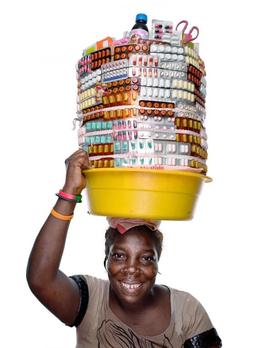 Haitian Street Vendor with Pills