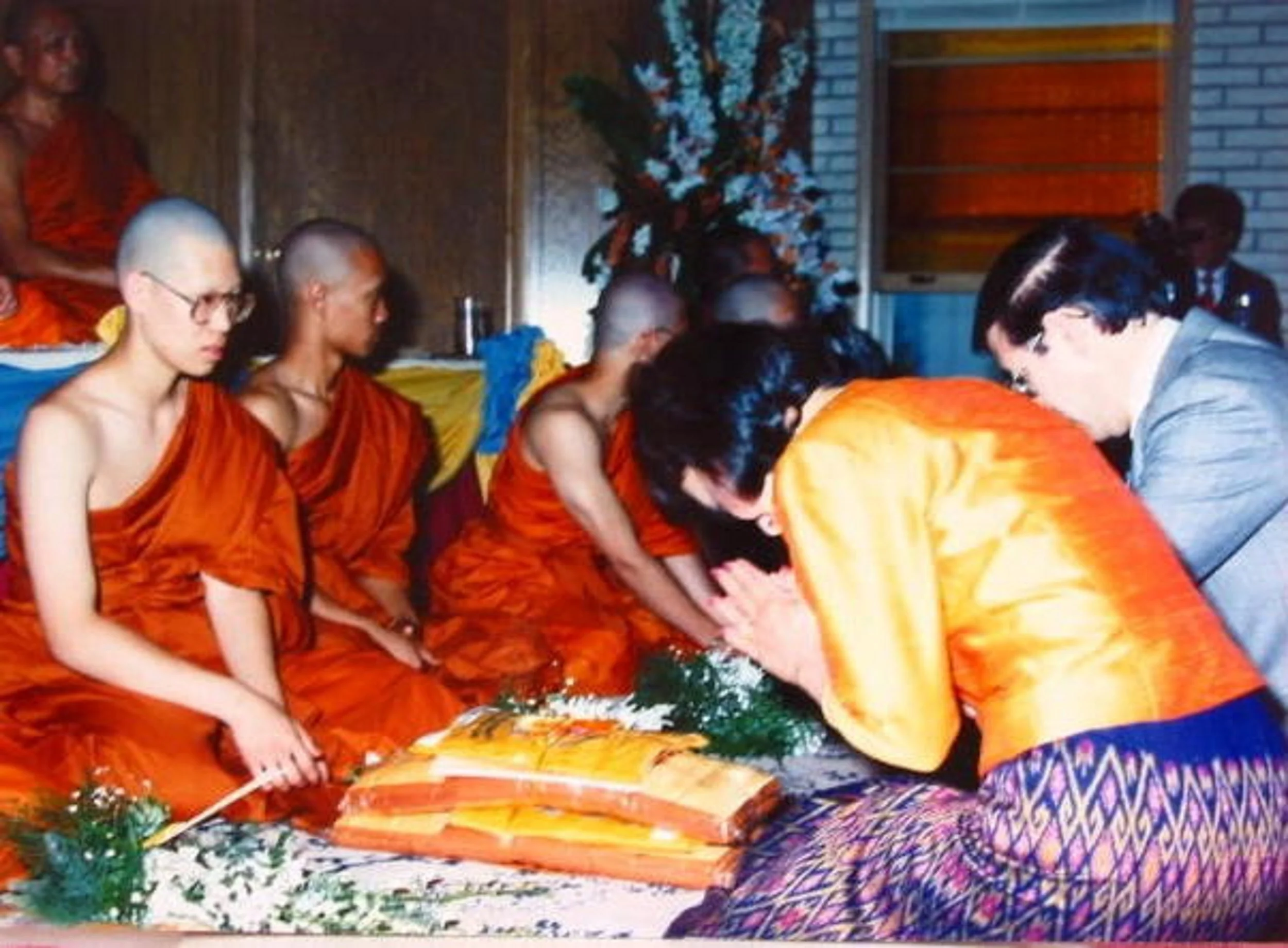 Ordained as a Thai Buddhist monk when I was 17 years old. I'm on the far left.