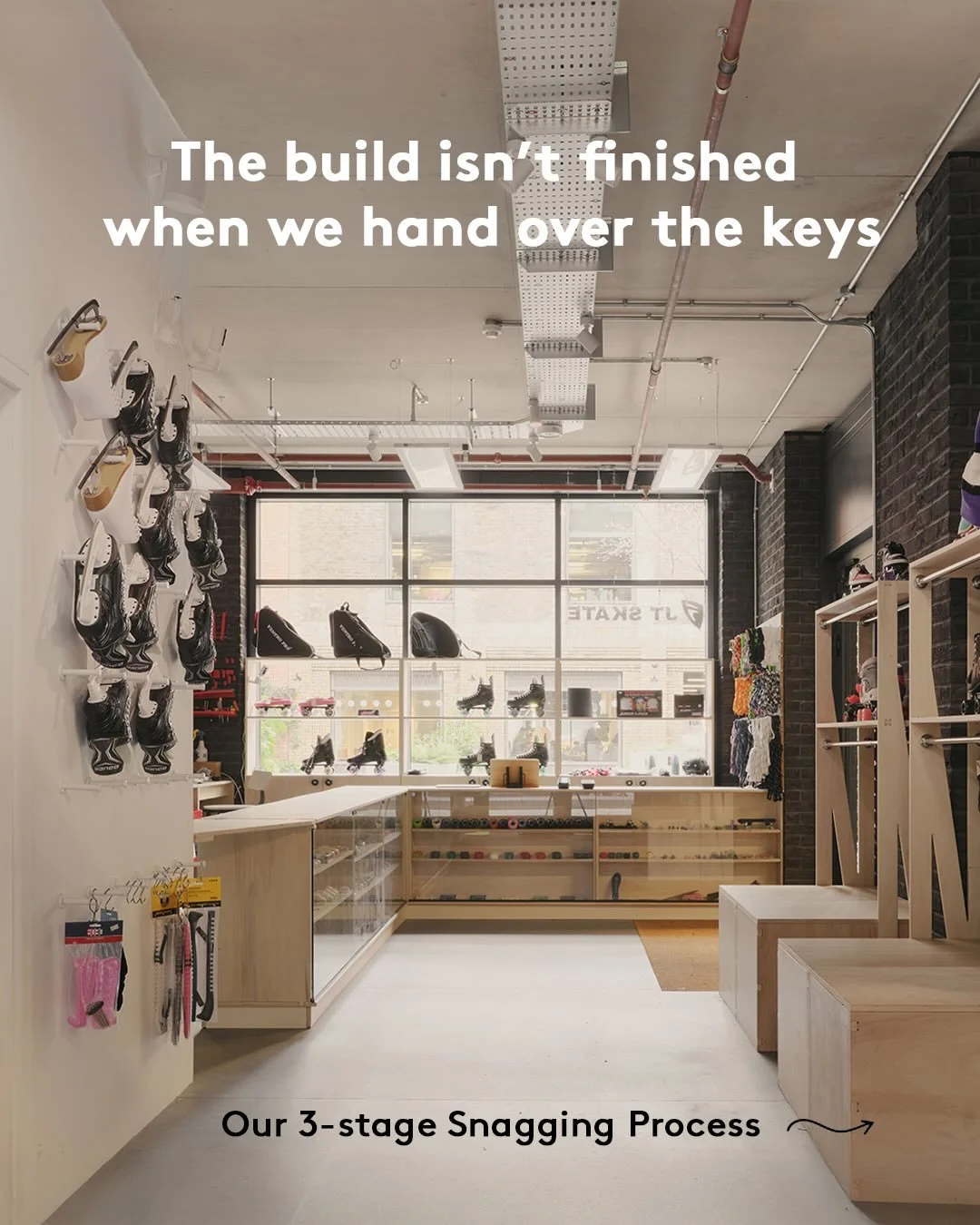Finished doesn&rsquo;t always mean finished.

Our snagging process happens in three stages. First, we deep clean and inspect every finish. Then we walk the space with the designer or architect. Finally, 30 days after handover, we return to check the 