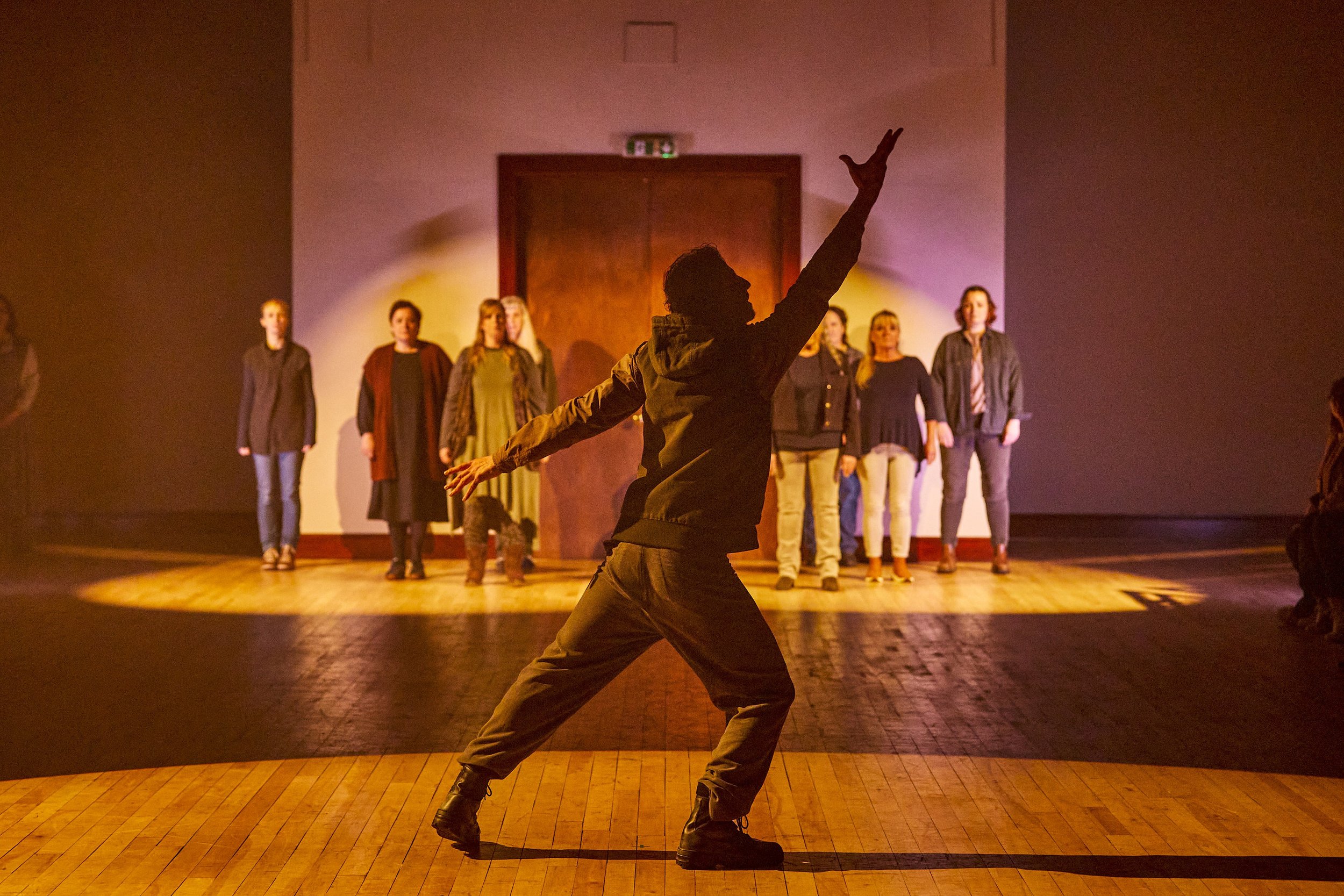 Company in NT Public Acts production of The Odyssey_ Episode 1 The Lotus Eaters at Restoke in Stoke-on-Trent © Brinkhoff-Mögenburg - 1098-0029 (1).JPG