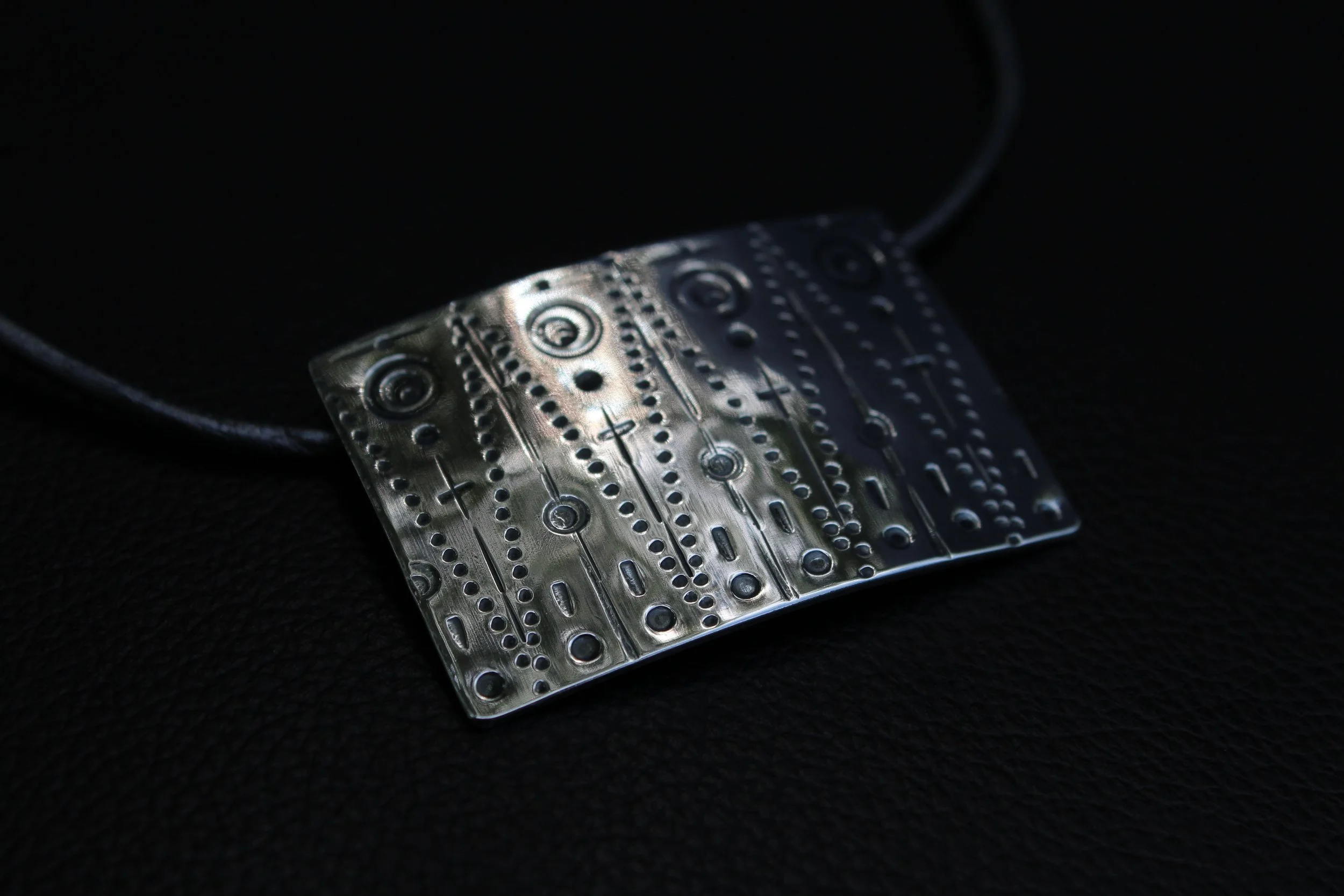 sterling silver shield pendant