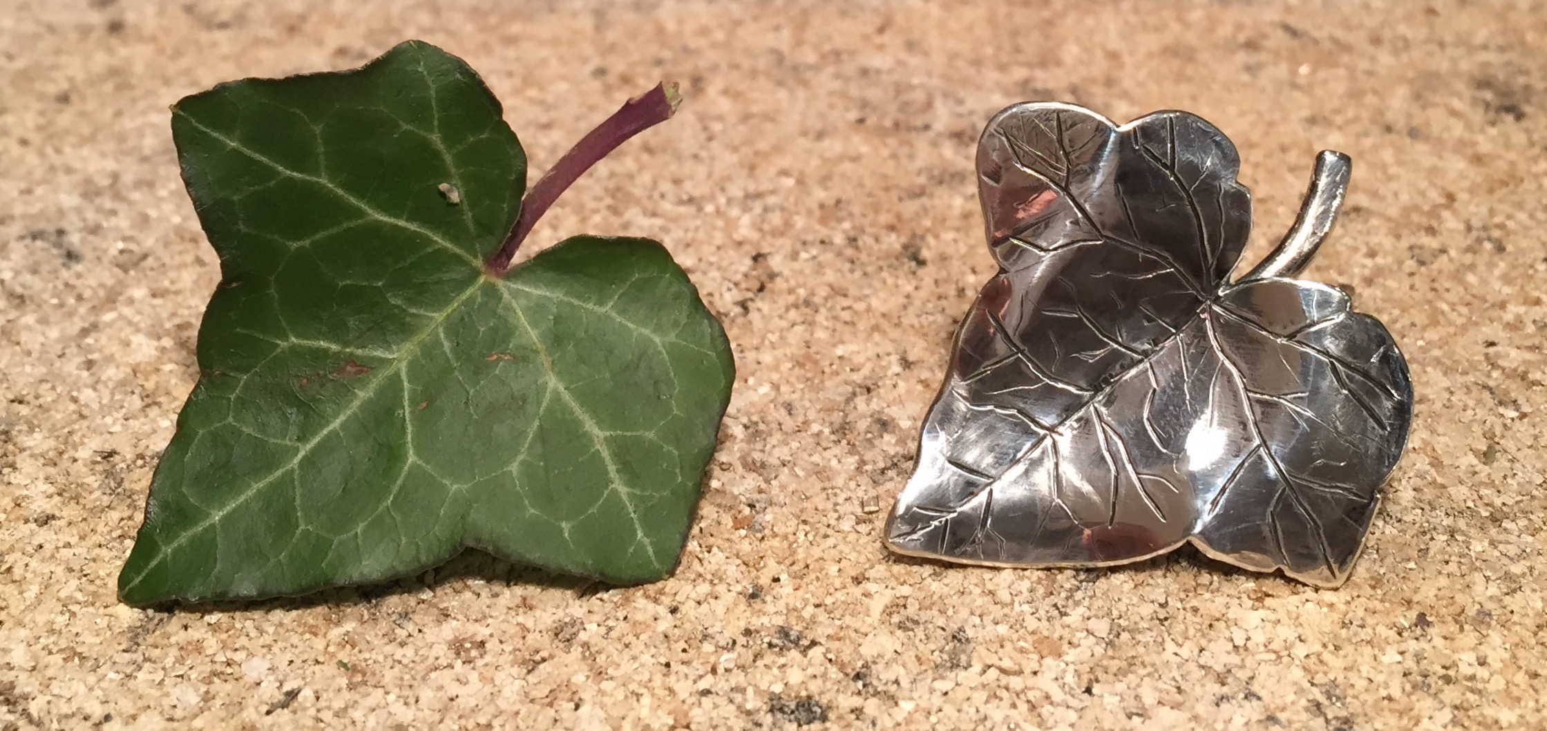 Sterling Silver Leaf Scarf Toggle