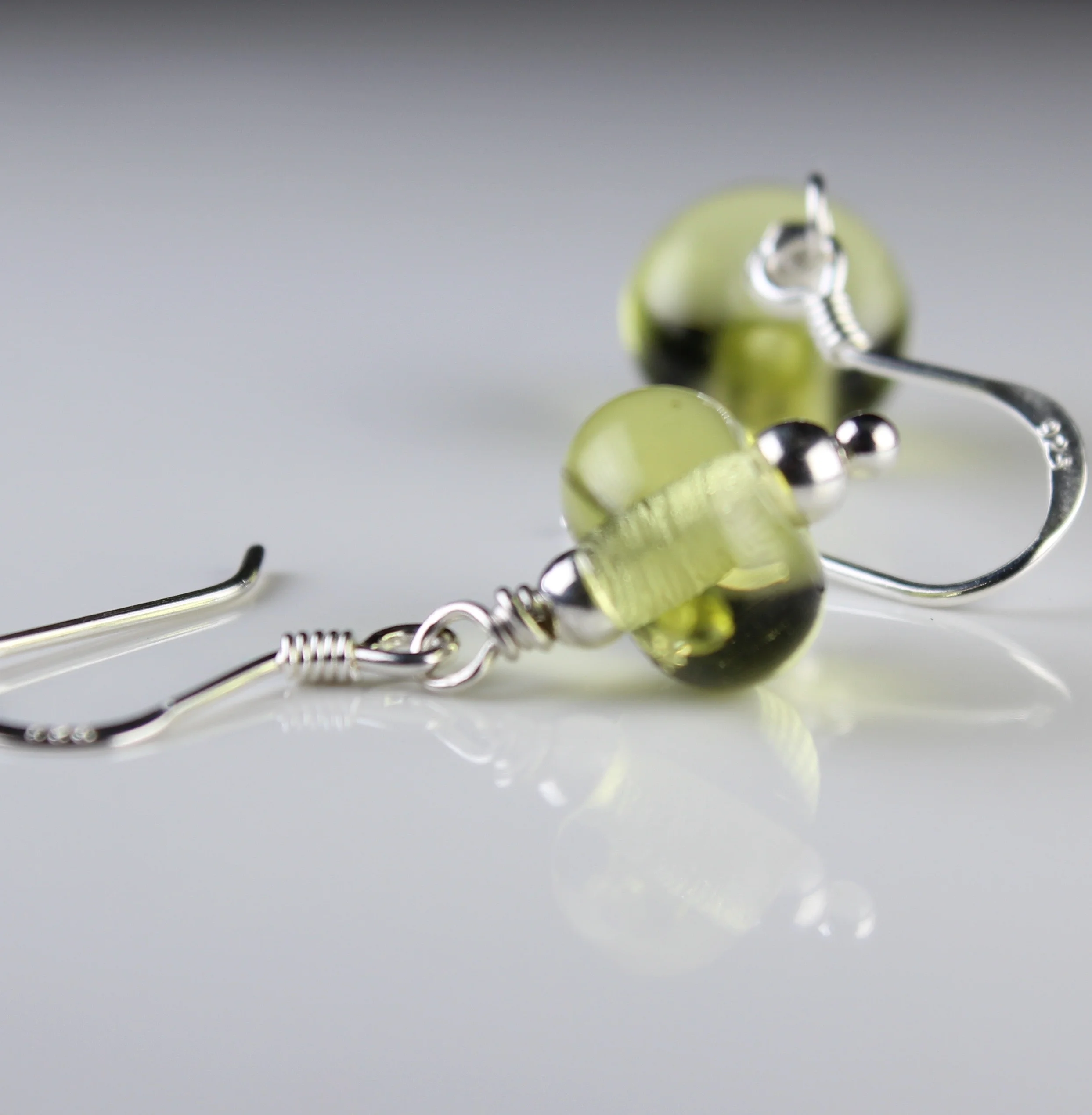 Sterling Silver and glass earrings...