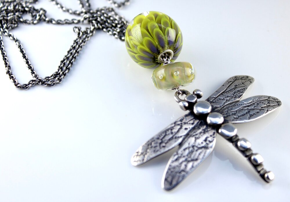 Alex's Lotus bead and Meadowhawk Dragonfly