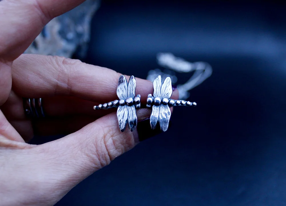 Silver Dragonfly Cufflinks