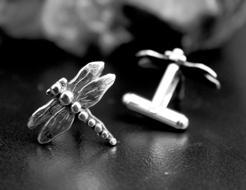 Silver Dragonfly Cufflinks
