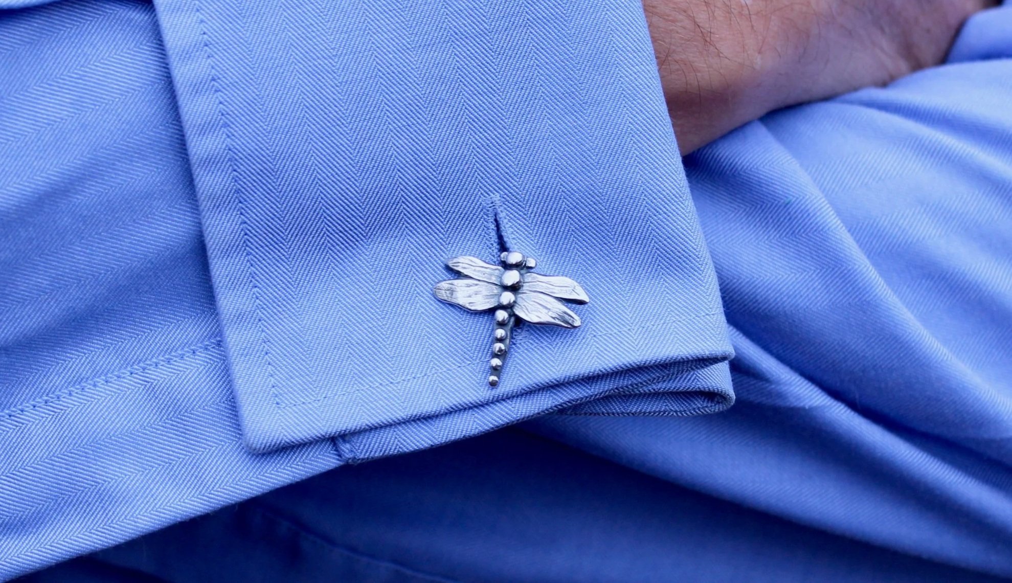 Sterling Silver Dragonfly Cufflinks