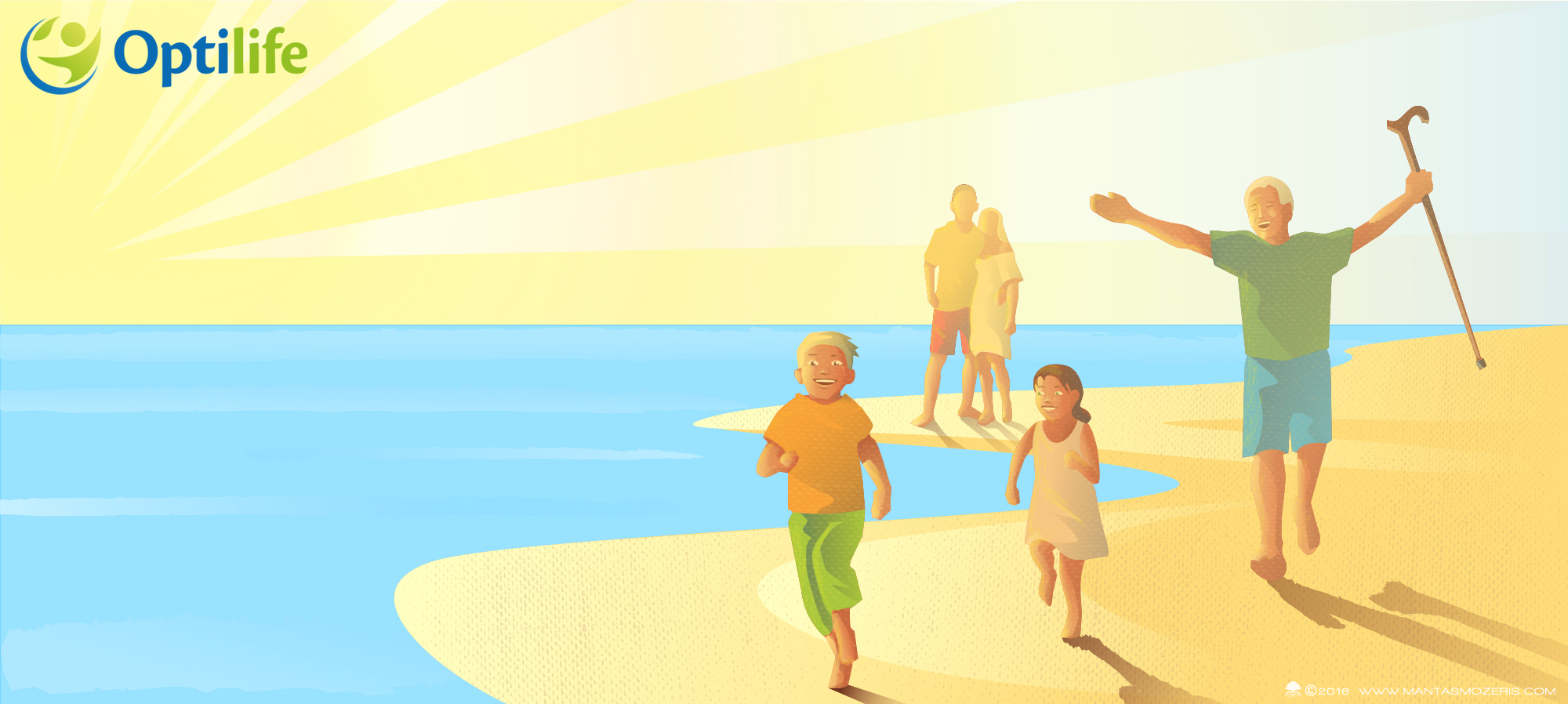 Optilife beach poster Illustration 2